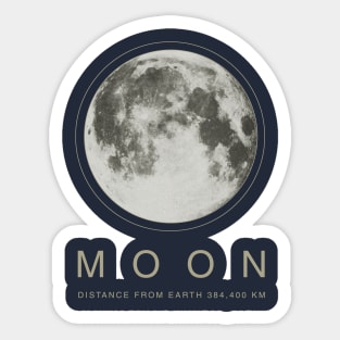 Moon, 384,400 km. Sticker